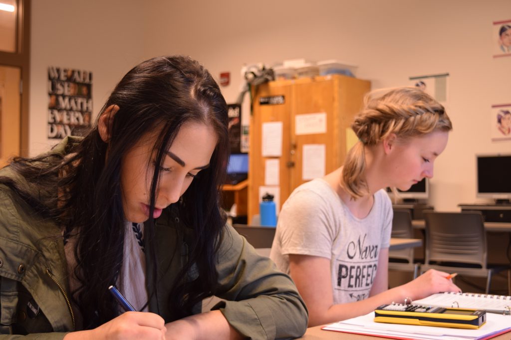 students studying