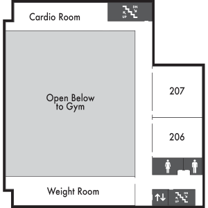 Patriot Hall Level 2 Map