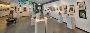 wide shot of the gallery housing the 2025 artwork of the students