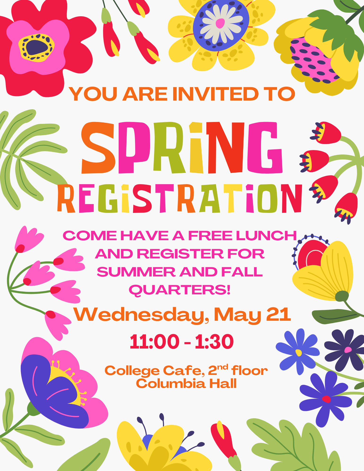 flyer with event name and details