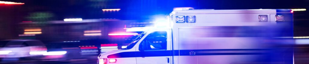 ambulance driving at night