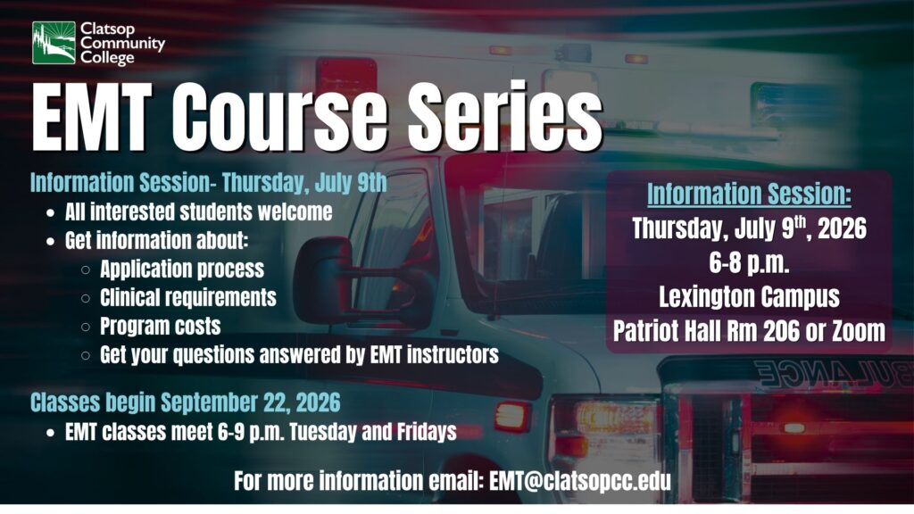 image of ambulance in background with event details over it