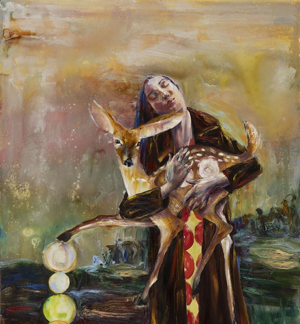 Lindsay Breidenthal (Wenatchee, WA), Lake Linoleum, Oil, acrylic on canvas