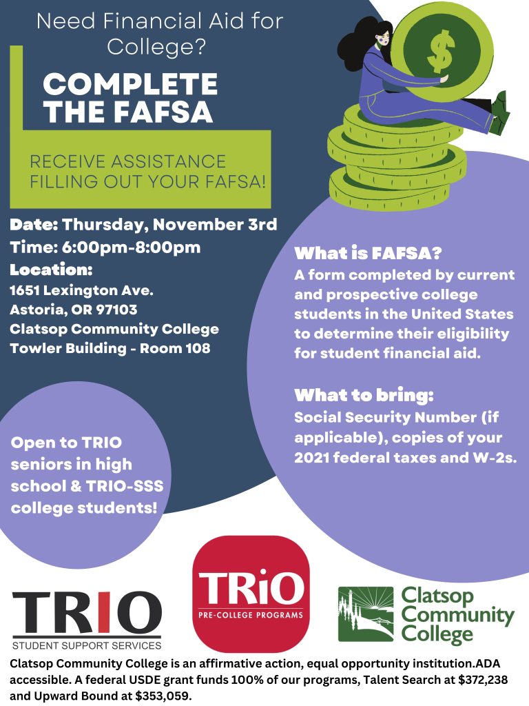 TRIO FAFSA flyer