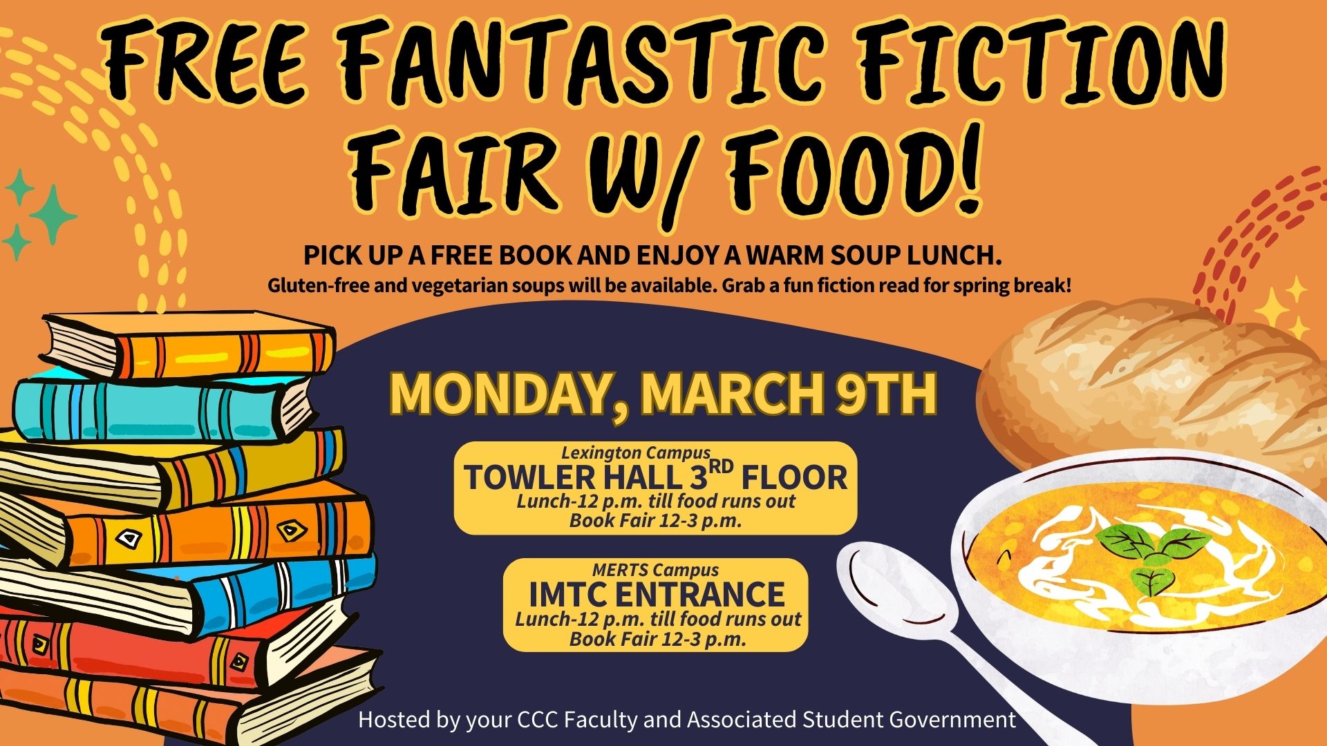 pictures of books and soup