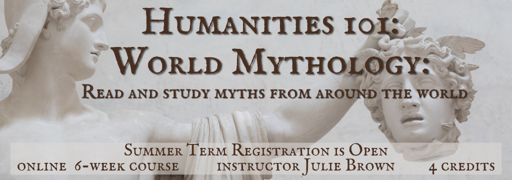 Humanities 101: World Mythology ad promoting summer class