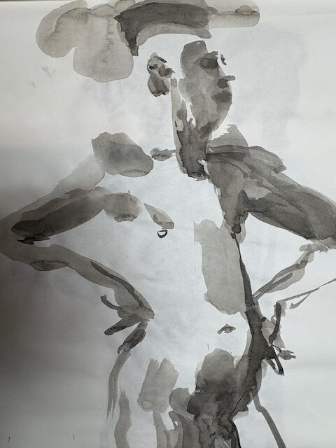 watercolor image demonstrating what the artist will teach at the workshop