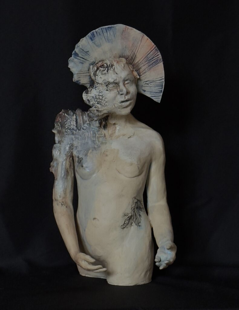 Linda Jerome sculpture called Grappling with Reality.