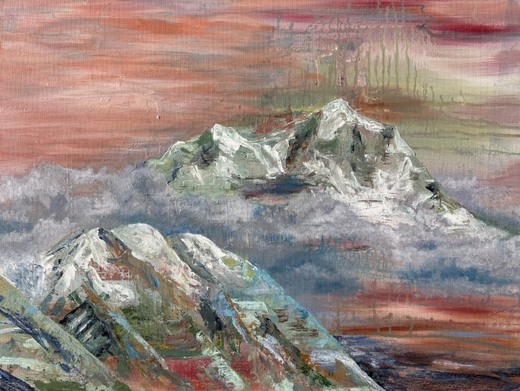 Rainbow Valley painting of mountains by Julia Mabry