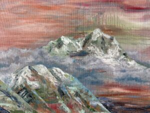 Rainbow Valley painting of mountains by Julia Mabry