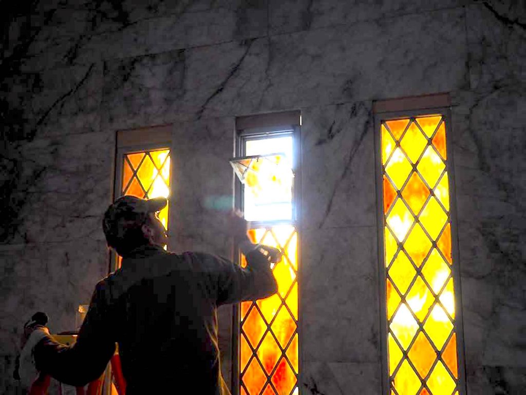 CCC Historic Preservation and Restoration students work on the Oceanview Cemetery Abby