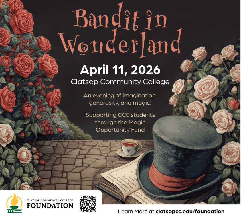 a top hat with a cup of tea surrounded by roses