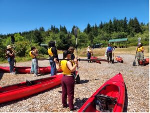 TRIO group kayaking at Lewis and Clark National Historic Park