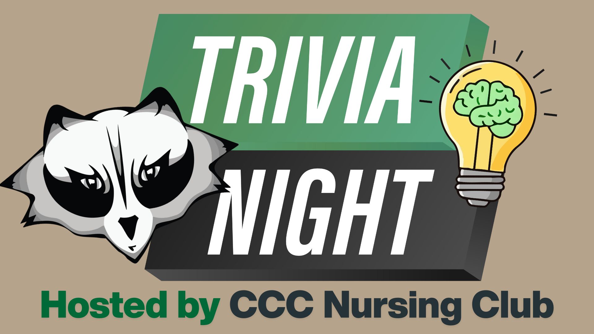 Bandit Racoon and light bulb with brain inside