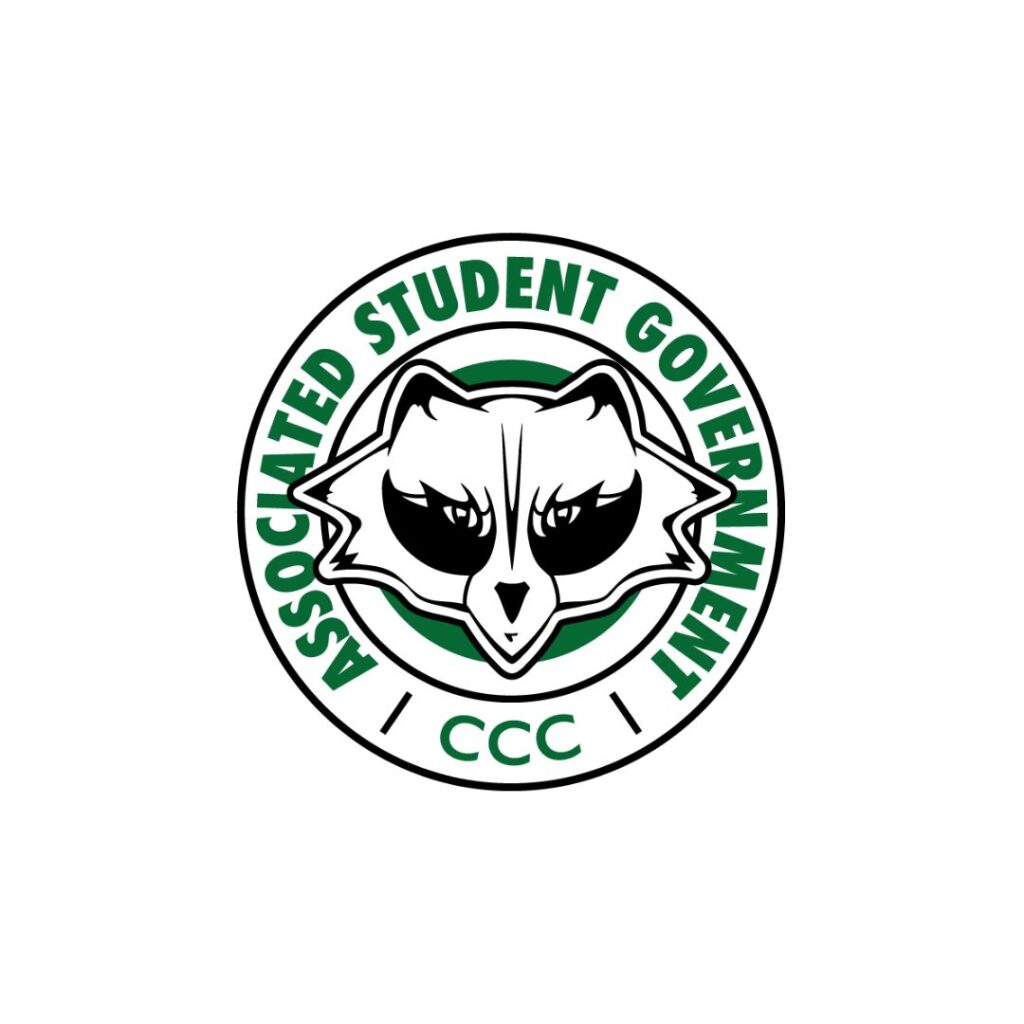 Student Government logo with the bandit raccoon in the middle