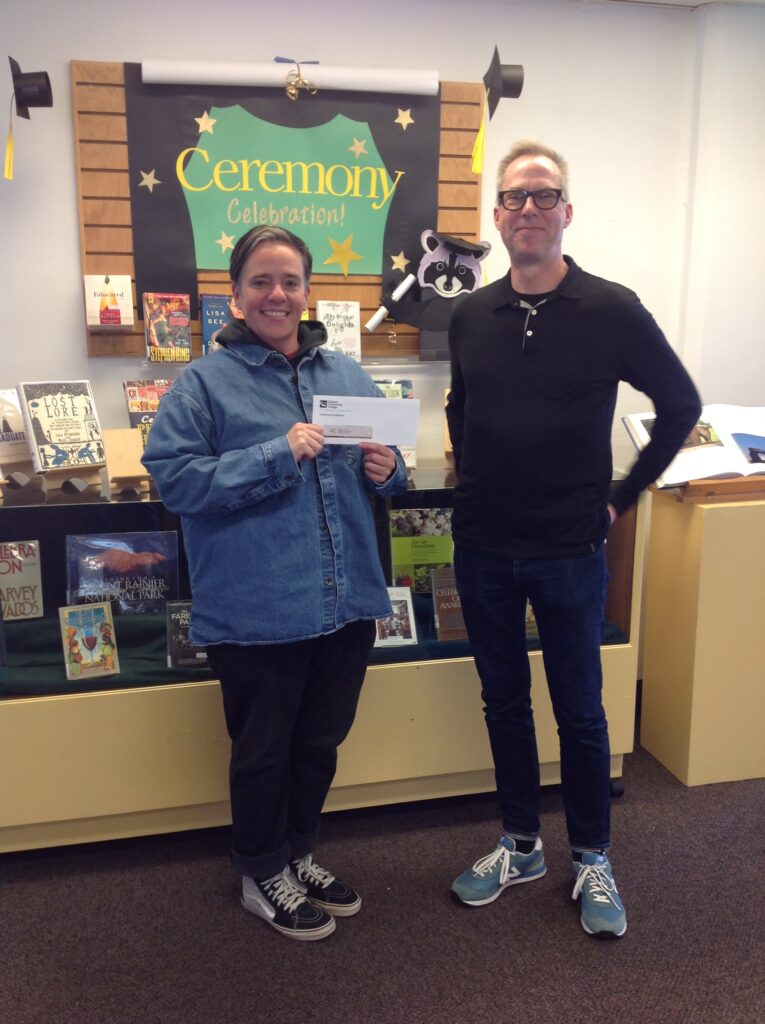 Jennifer Vanni with Library Director Dan McClure