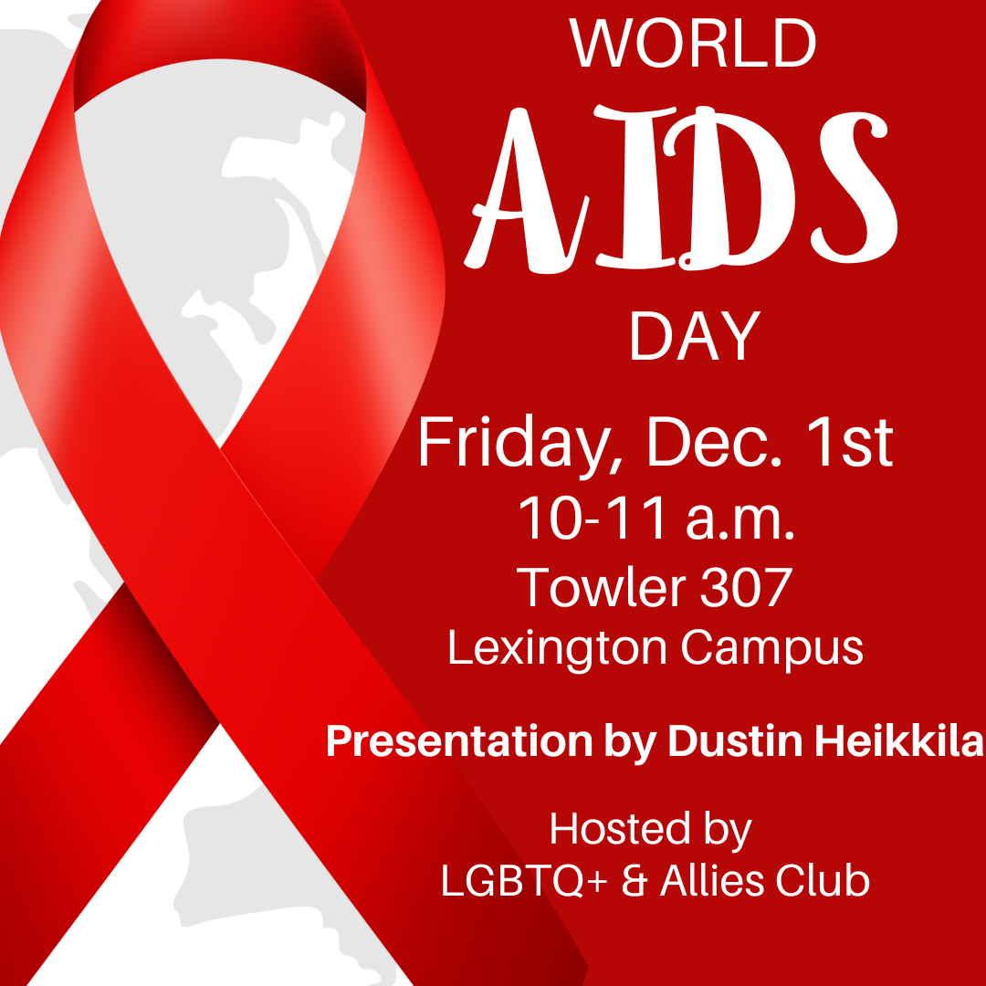 Red Ribbon and event info on World AIDS day event