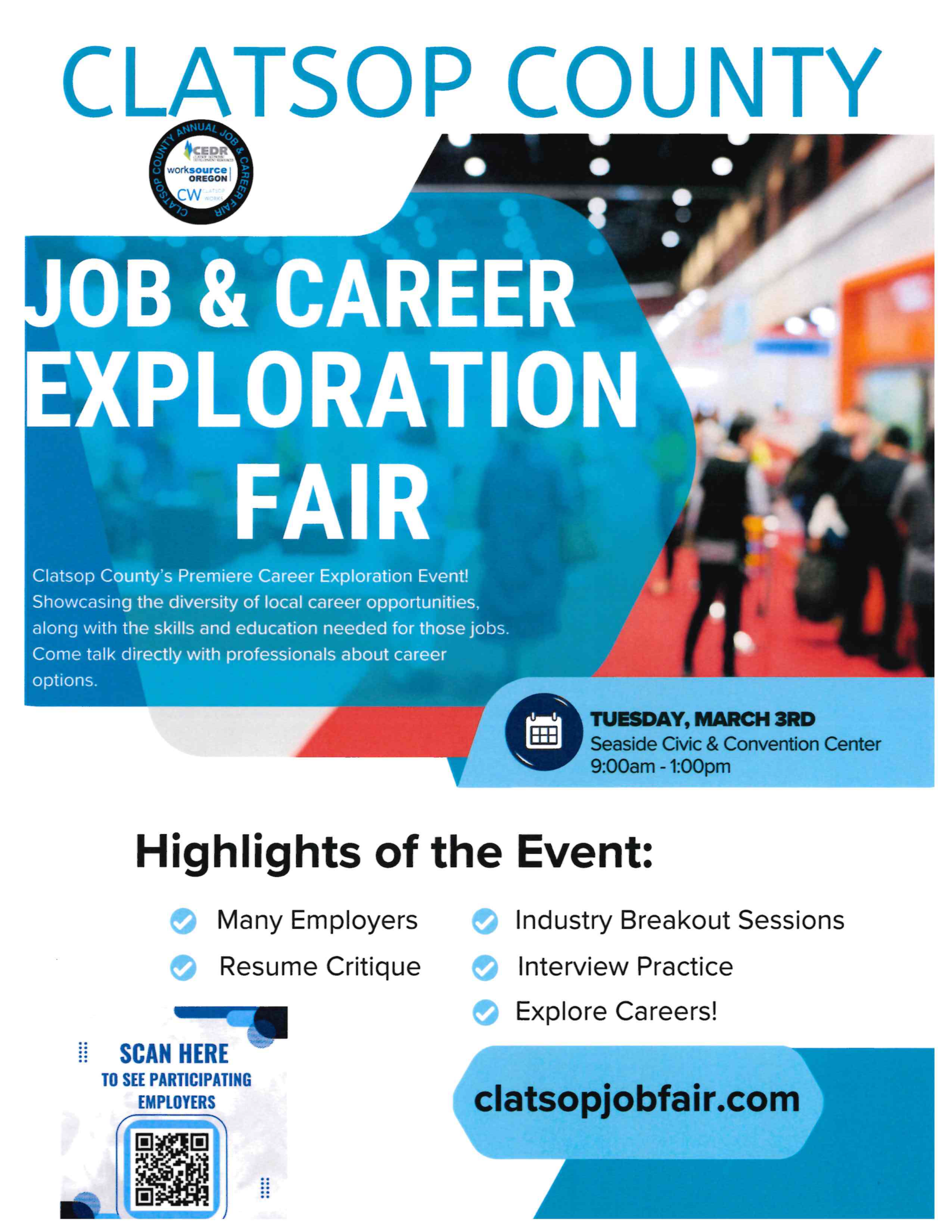 image of job and career exploration fair flyer