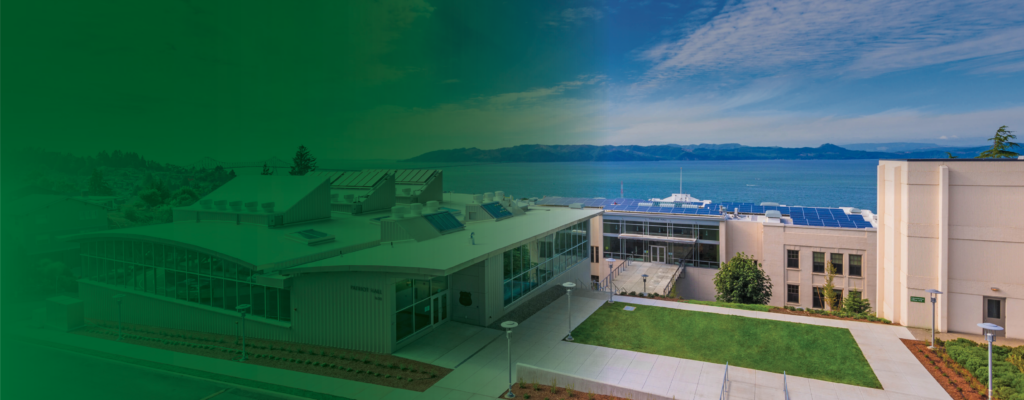 image of lexington campus with green gradient